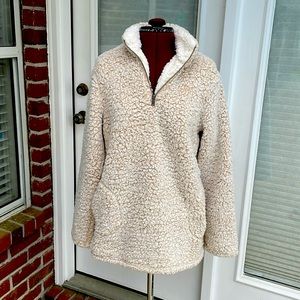 Sherpa pullover jacket